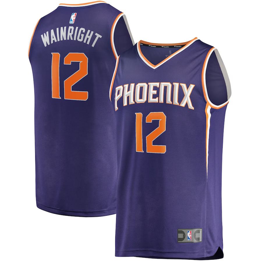 Men Phoenix Suns #12 Ish Wainright Fanatics Branded Purple Fast Break Replica NBA Jersey->phoenix suns->NBA Jersey